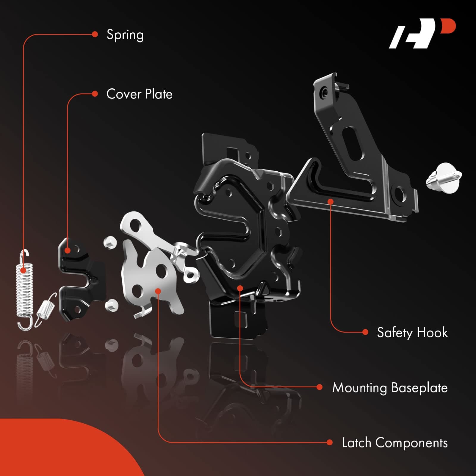 A-Premium Front Hood Latch Lock Assembly Compatible with Dodge & Jeep Vehicles - Durango, Grand Cherokee 2011-2015, Sport Utility, with Remote Start, Replace# 4589688AB, 4589688AC
