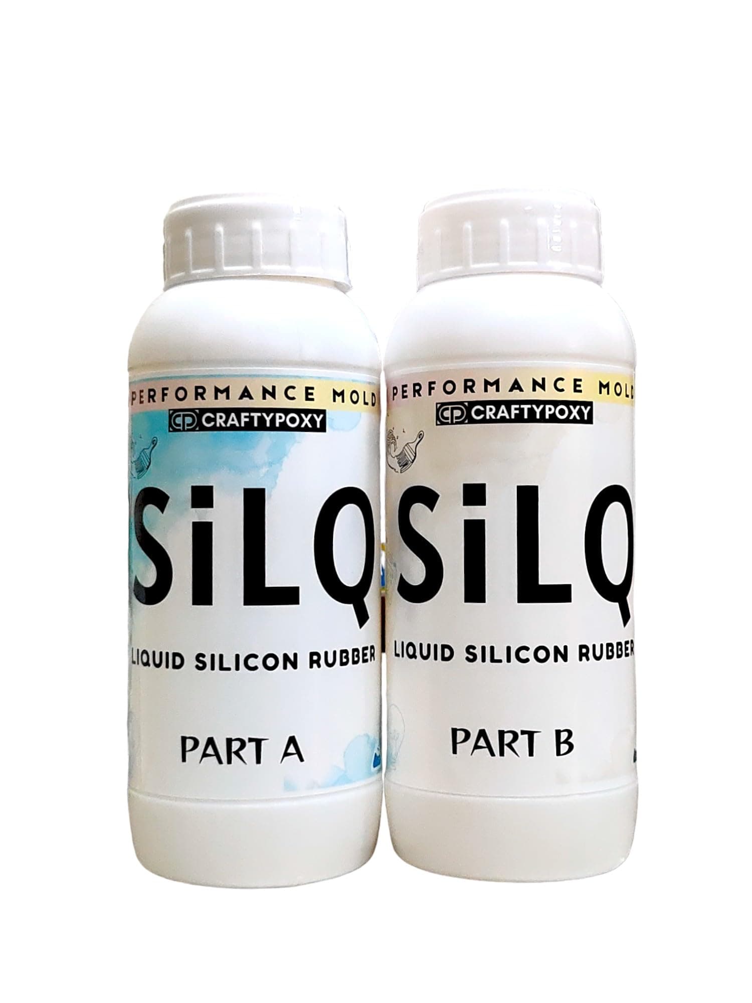 Liquid Silicone Rubber LSR-110 (40 Shore) Ideal for Casting Resins Molds & Silicone Molds,DIY, Manual Making, 400 gm