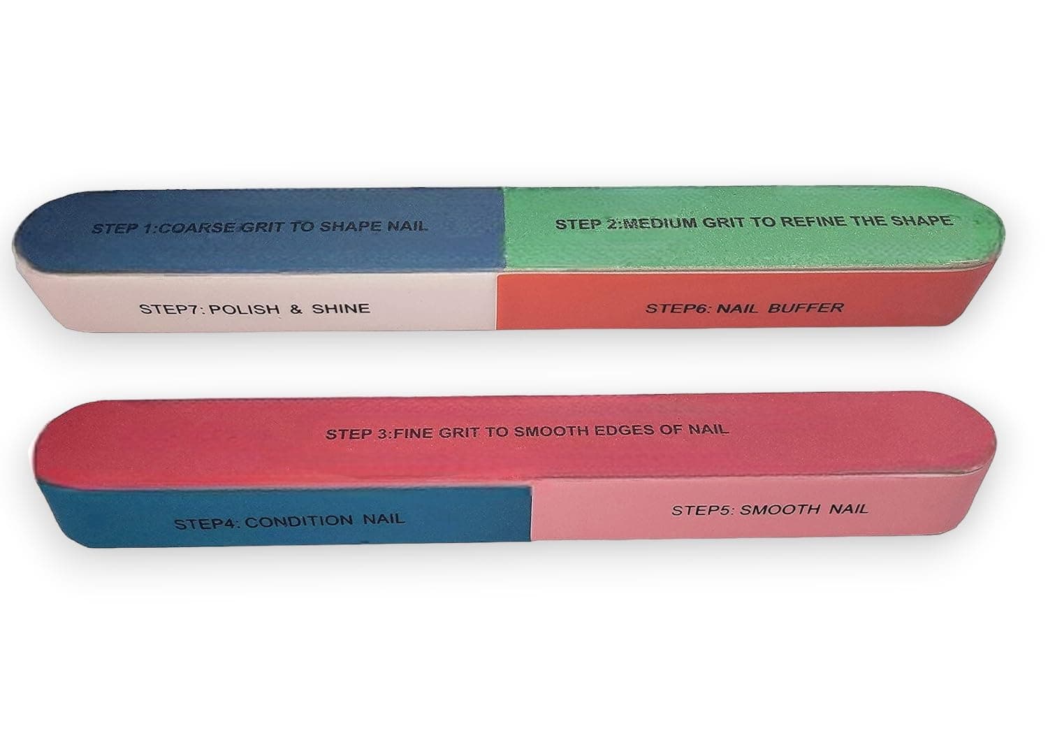 7-Way Nail File and Buffer Block - Professional Manicure Tools