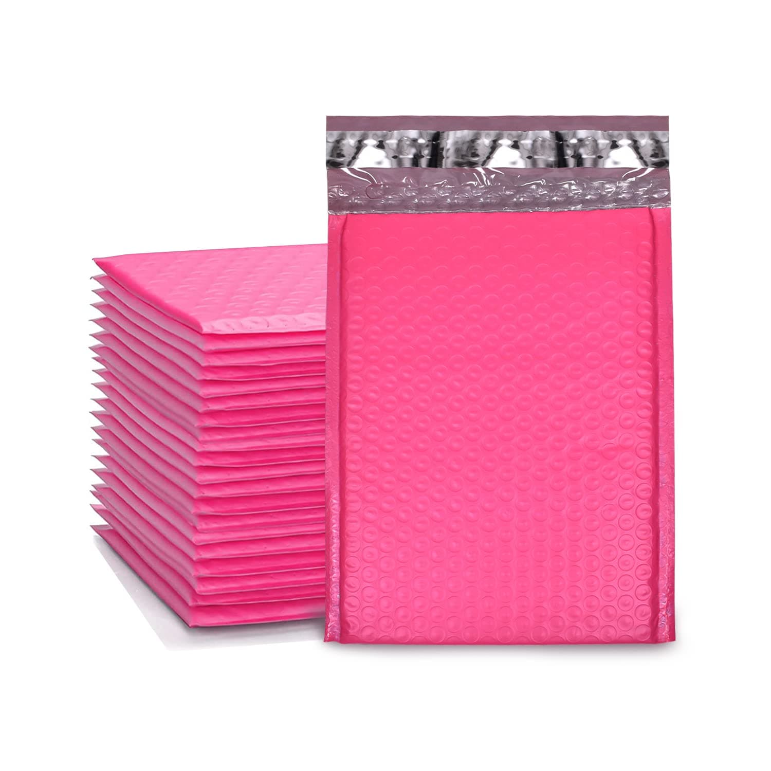 PackageZoom Bubble Mailers 4x8 Inch Pink 50 Pack Bubble Mailer, Self Seal Bubble Envelopes, Packaging For Businesses Waterproof Padded Envelopes Mailers #000