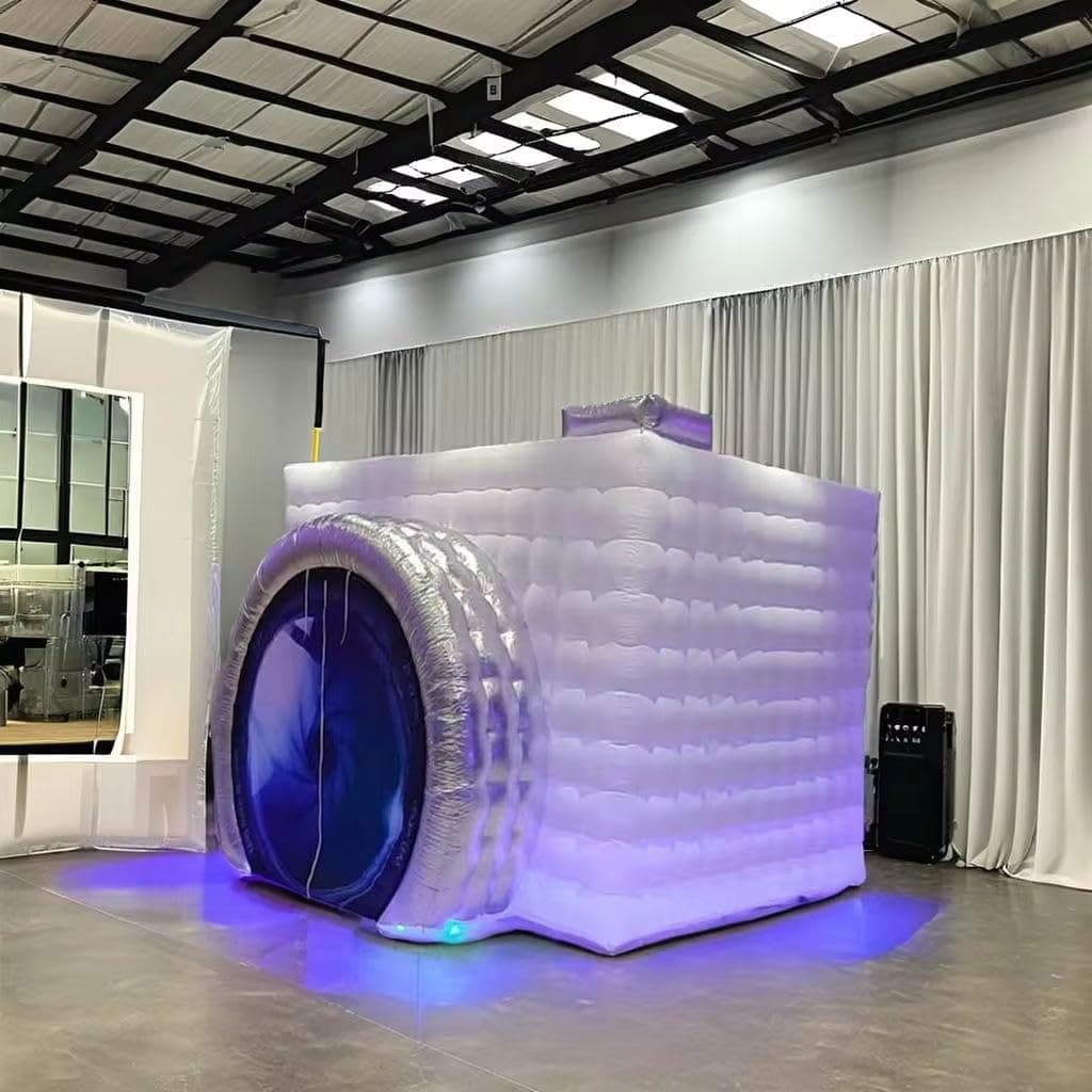 SAYOK Inflatable Photo Booth Backdrop with LED Light is Suitable for Outdoor Events, Birthday Parties, Photo Booth Backdrop for Wedding, Event, Show(Logo not Include)