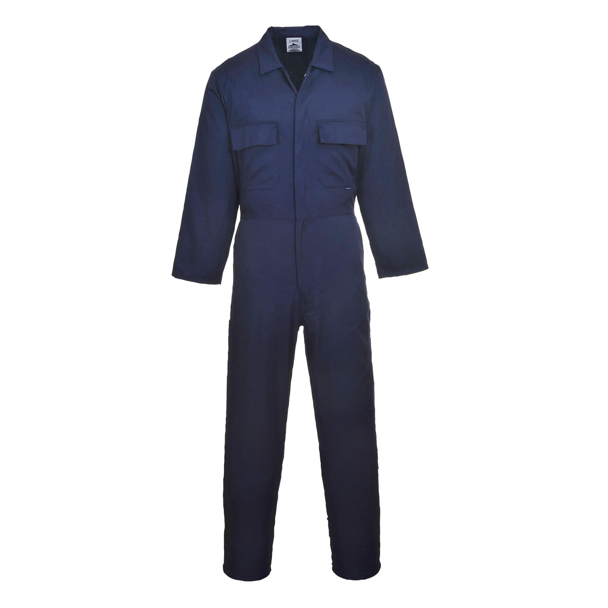 Large : Portwest Stud Front Coverall Navy Large Ref S999LGE