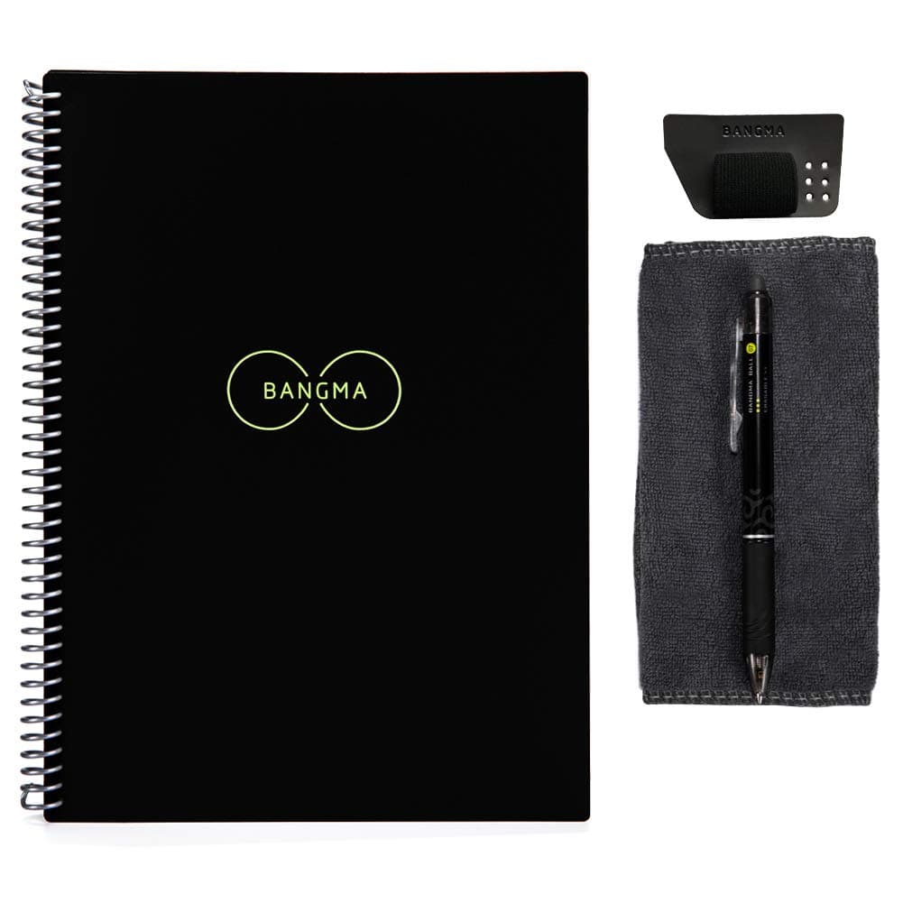 Bangma Reusable Smart Notebook Digital Journal Erasable Wirebound Notebook with Erasable Gel Pens + Drawing Gifts,A5(8.5 x 6.1 In), Make Mistakes Disappear Office Product