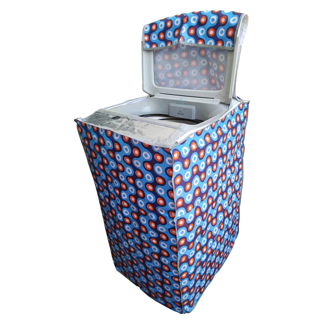 Smart Shelter Top Load Washing Machine Cover| Suitable for Automatic Front and Top Load Washing Machine| Waterproof, Dustproof| Blue-Red| 55 cm X 55 cm X 85 cm