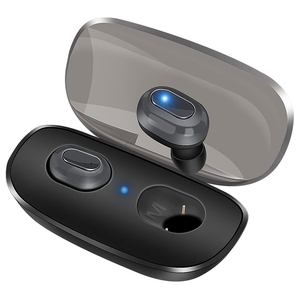 SUPOLOGY Bluetooth Earbuds, Truly Wireless Stereo Headphone with Charging Base Sweatproof Sports Mini Twins Headset with Mic for Driving and Gym Running