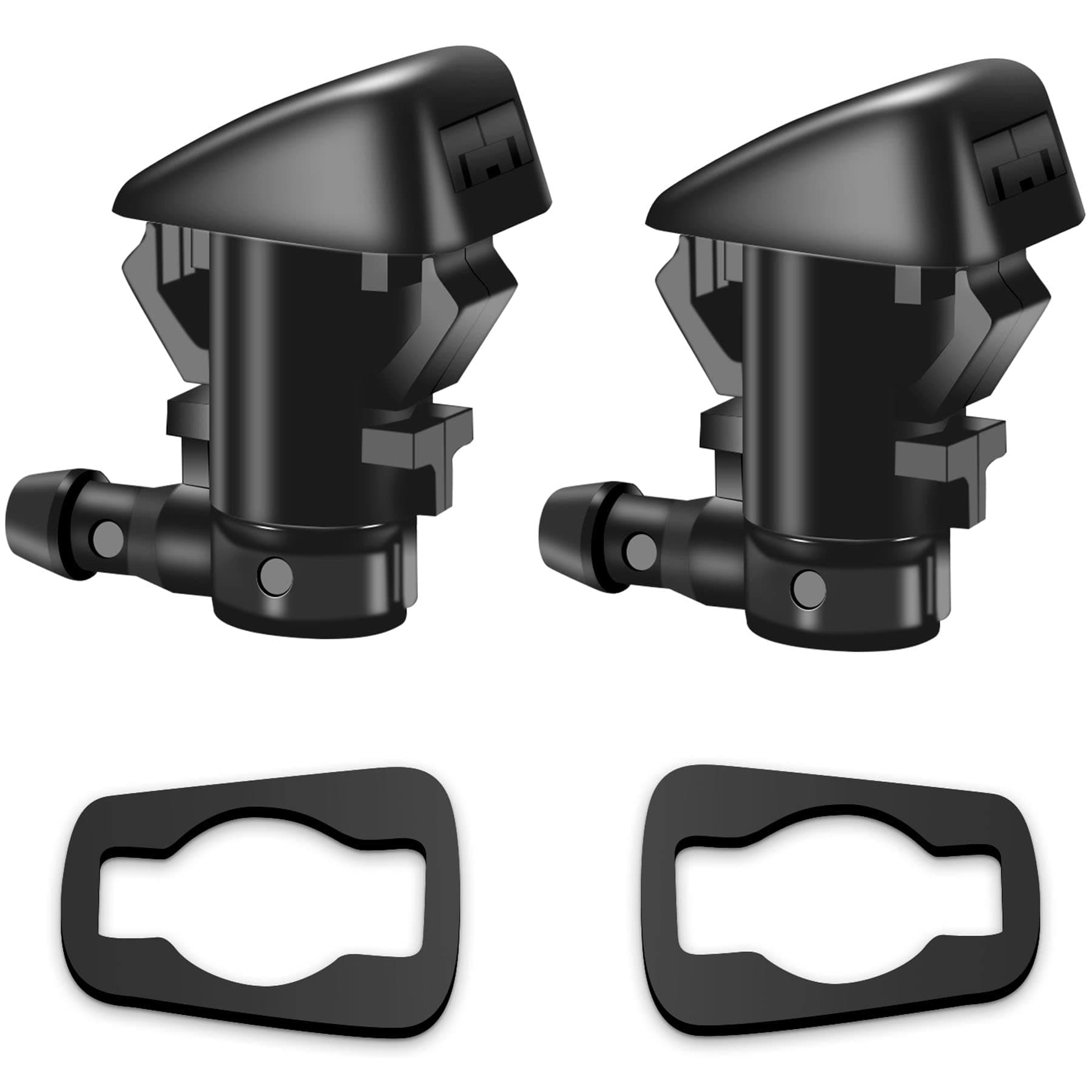 Windshield Washer Nozzle Kit Compatible with 2005-2016 Jeep Grand Cherokee, 2005-2013 Chevy Malibu, Pontiac G6, Saturn Aura, Replace #55372143AB, 15247800, 55156427AB, 55079049AA, 2PCS