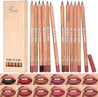 12 Colors Lip Liner Set, Matte Finish Series Lip Liners Pen Kit for Women, Long Lasting Waterproof Smooth High Pigmented Lip Pencil for Daily Makeup (Set B)