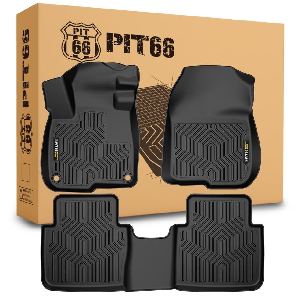 PIT66 Cargo Liner Compatible with 2017-2022 Honda CR-V (Incloud CR-V Hybrid), Heavy Duty TPE 3-Piece Premium, Floor Mats All Weather Cargo Liner