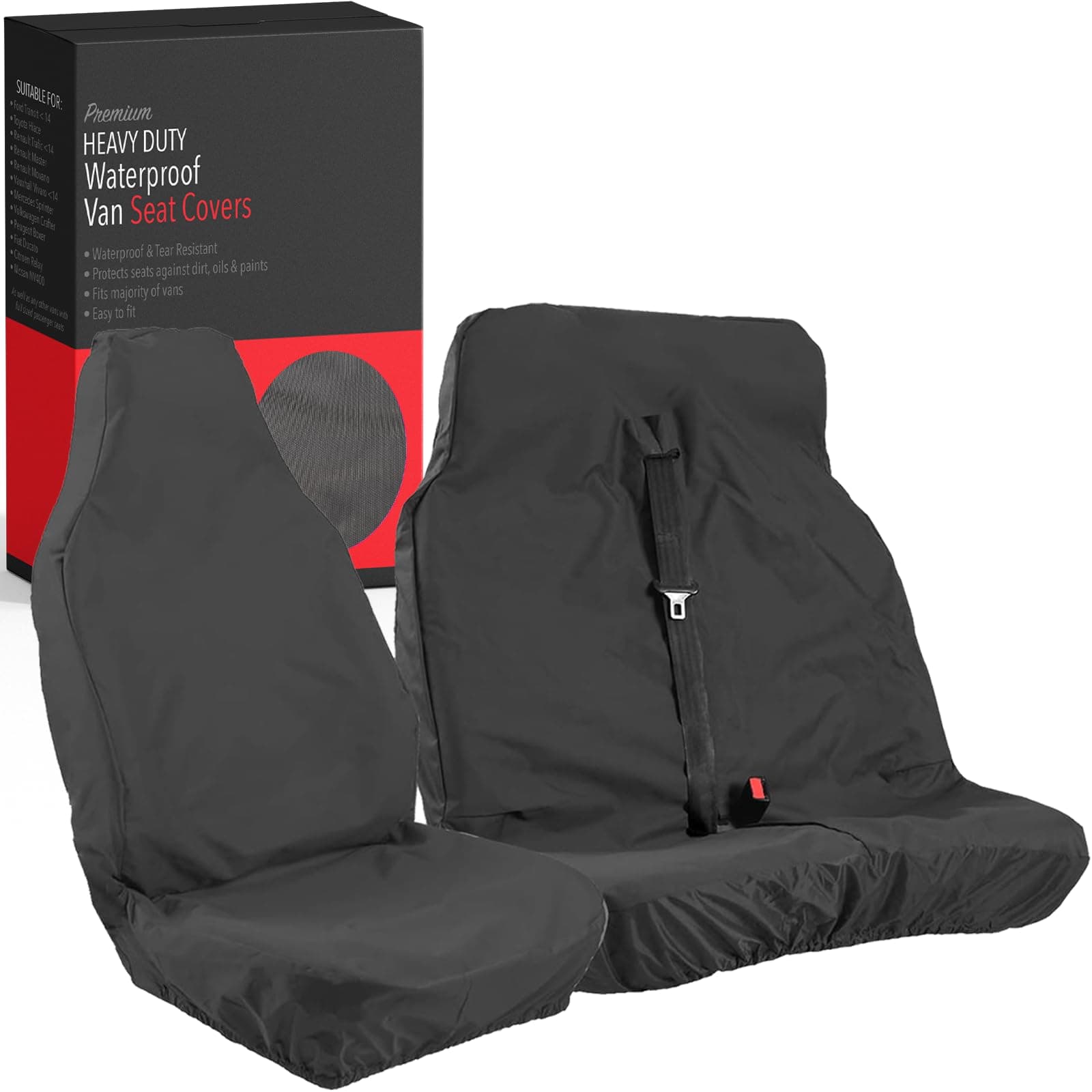 XtremeAuto® Universal Black Extra Heavy Duty Van Seat Covers Set