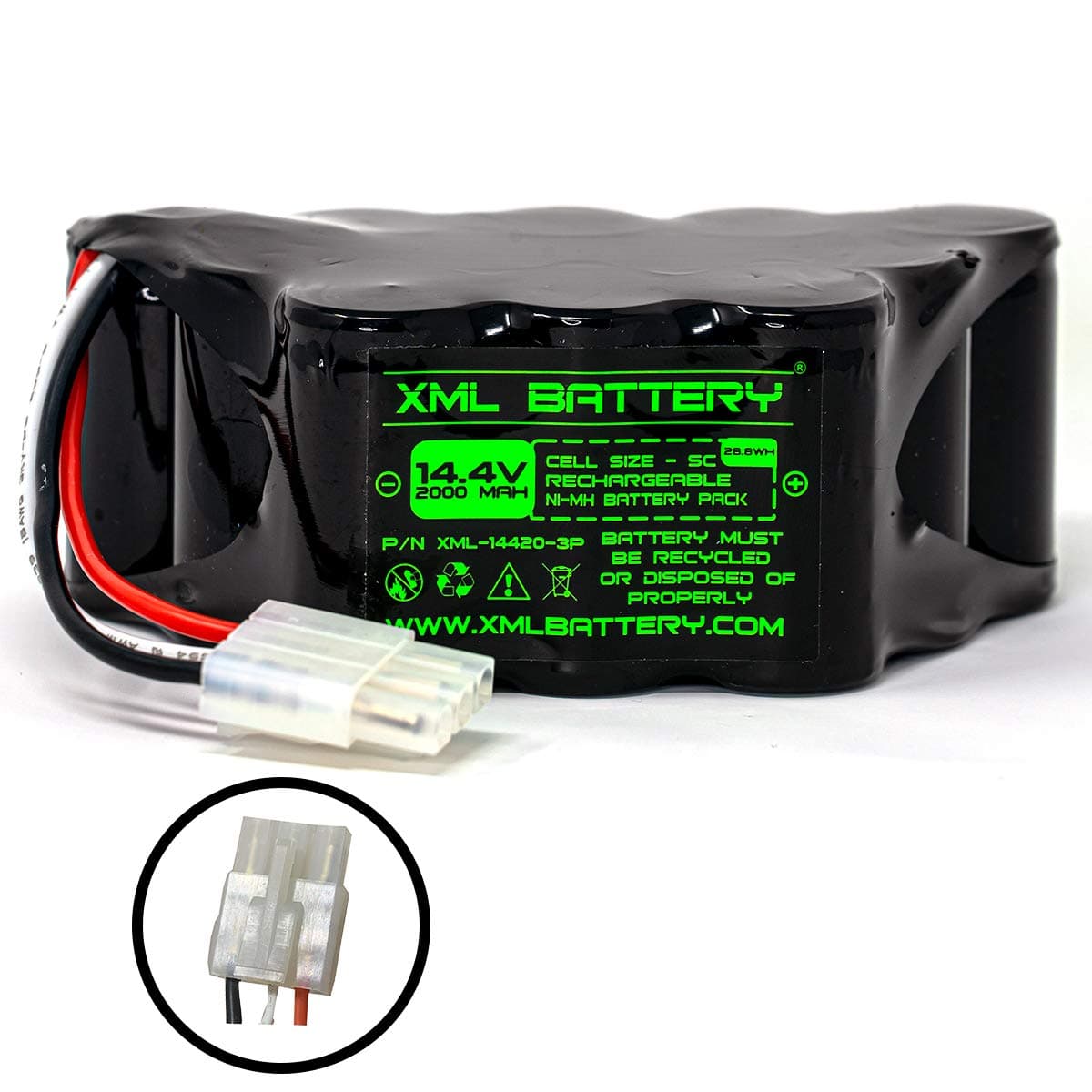 XML Battery(1 Pack XBT1106 Shark Vacuum Battery 14.4V 2000MaH Ni-MH Pack SV1107 SV1100 SV1106 SV1112 XB1100