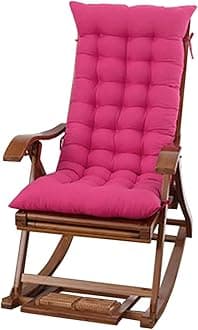Lounger Cushion Pad, Garden Patio Thick Large Rocking Chair Cushion, Recliner Relax Chair Pad, for Rattan Recliner Indoor Outdoor,rose red,40 * 108cm