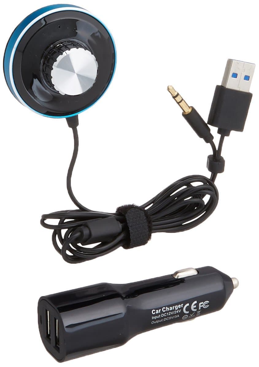 Amotus Car Kit Wireless Receiver Bluetooth 4.0, 3.5mm Aux Jack