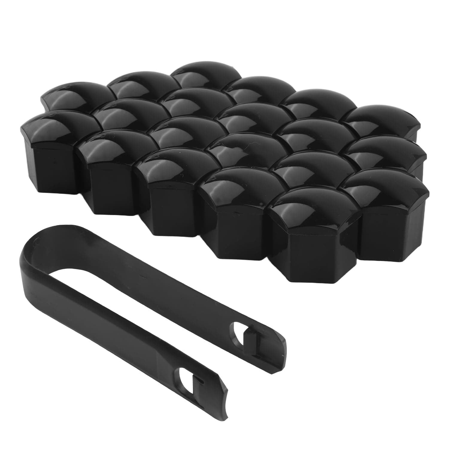 20PCS 17mm Lug Nut Covers with Disassembly Tool,Hex Lugnut Covers for Protecting & Decorating Wheel Bolts/Nuts,Rust-Resistant Car Accessories Lug Nut Caps for Cars SUVs (17mm)