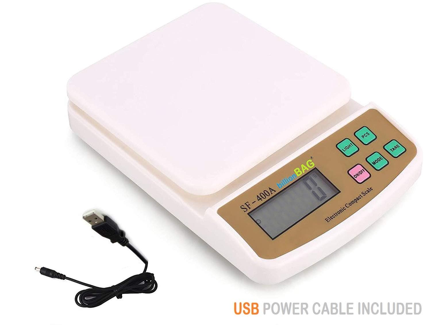 billion-BAG Multi-Purpose Compact with Backlight SF 400A with Adaptor 7 kg Digital Kitchen Weighing Scale