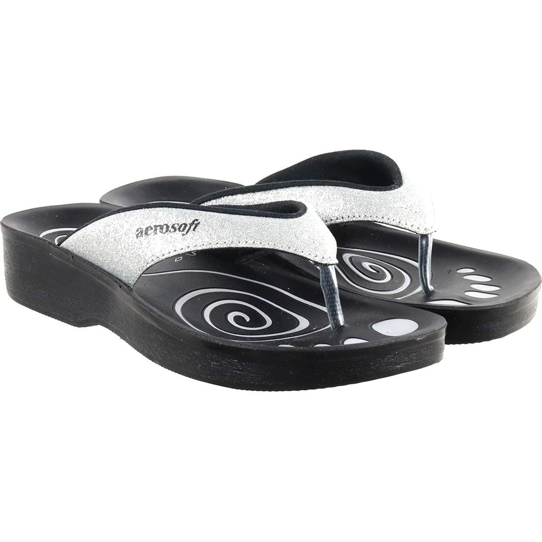 Aerosoft Women's Grey Flip-Flops (825)