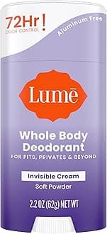 Whole Body Deodorant - Invisible Cream Stick - 72 Hour Odor Control - Aluminum Free, Baking Soda Free, Skin Safe - 2.2 Ounce (Soft Powder)