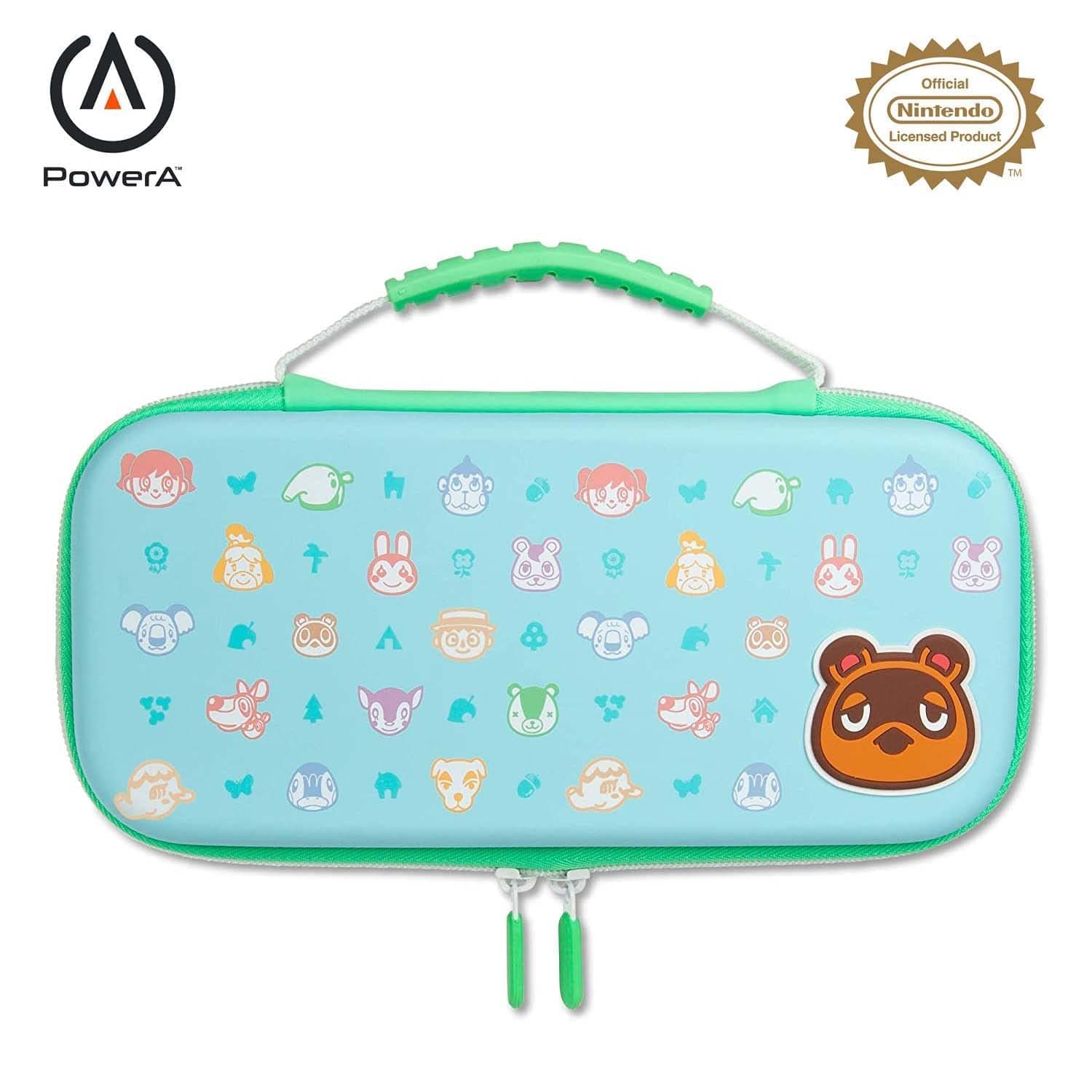 PowerA Protection Gaming Console Kit Case for Nintendo Switch or Nintendo Switch Lite with Accessories Storage, Animal Crossing (Officially Licensed)