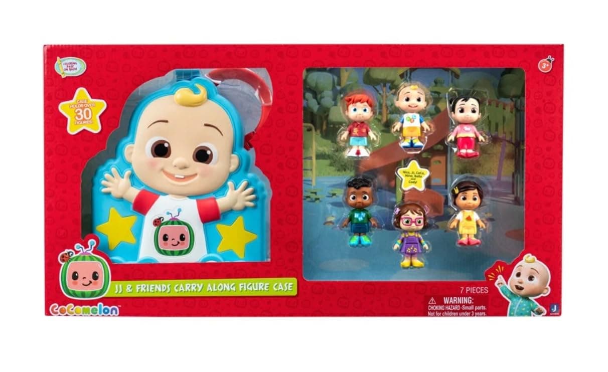 CoComelon キャリーアロングフィギュアケース 連結フィギュア6体付き - 子供、幼児、未就学児向けのおもちゃ