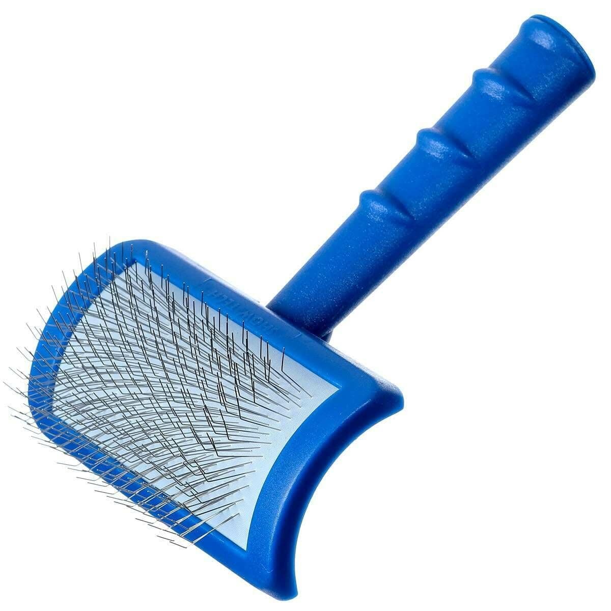 Tuff On Tangles Long Pin Slicker Brush - Professional Dog Slicker Brush for Dogs | Suitable for Long-Haired Pets | Ergonomic Design | Enhance Your Pet's Coat Health & Appearance - Soft