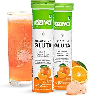Bioactive Glutathione Tablets for Radiant Skin - 30 Effervescent Tablets (Pack of 2) | L-Glutathione, Lycopene, Vitamin C for Skin Glow & Anti-Pigmentation | Orange