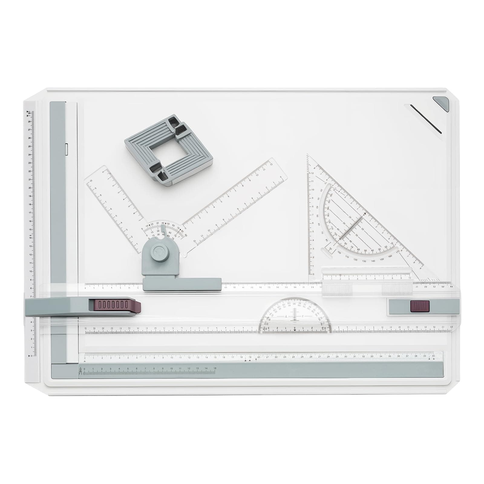 A3 Drawing Board 51X37cm Adjustable Angle System Drawing Board Art Craft Table with Parallel Motion Accessories for Students Engineers Artists and Architects