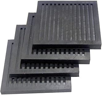 Rubber Anti-Vibration Pads Reduce Noise and Protect Floors 4 inch x 4 inch x 1/2 inch Thickness, Furniture and Washing Machine Pads for Water Pump Base Pads (4X1/2 INCH 4PC)