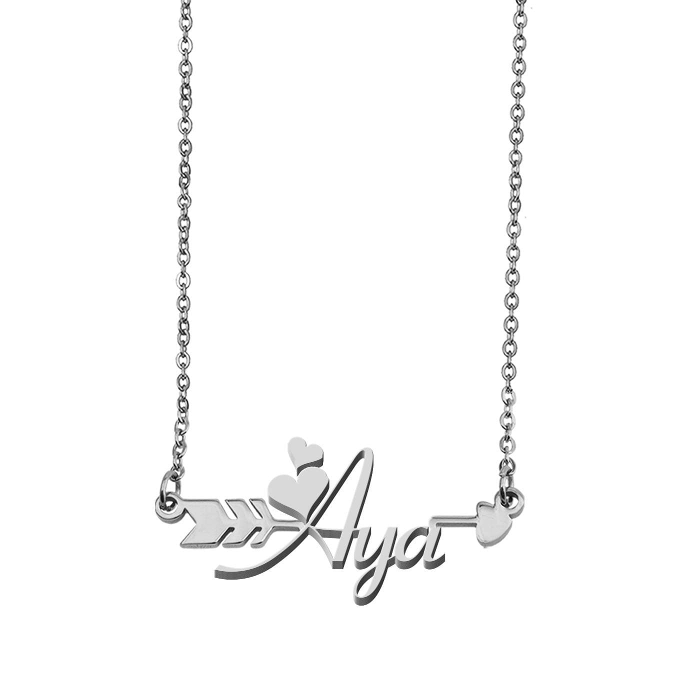 AoloshowCustomized Custom Name Necklace Personalized Custom Made Any Name Necklace Initial Monogrammed Gift for Womens Girls