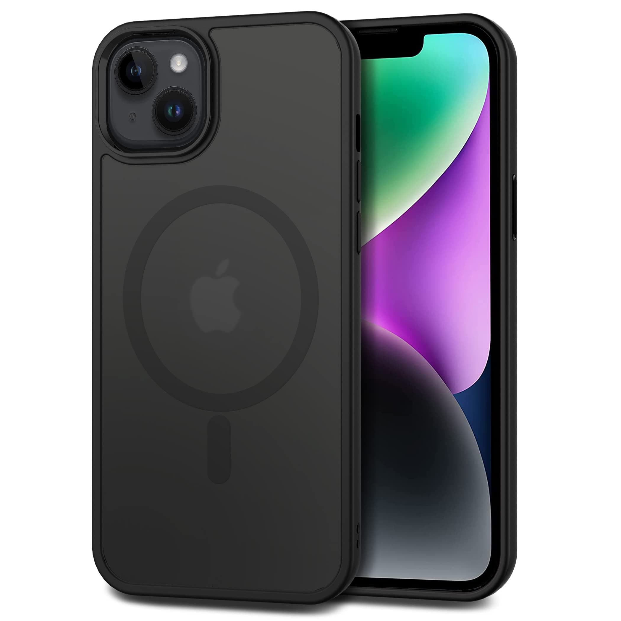- Magnetic Case for iPhone 13 & iPhone 14 6.1 inch-Compatible with MagSafe & Magnetic Car Phone Mount,Anti-Fingerprint TPU Thin Phone Cases Cover Protective Shockproof (Matte Black) | Anti-Fingerprint, TPU, Cover, Protective