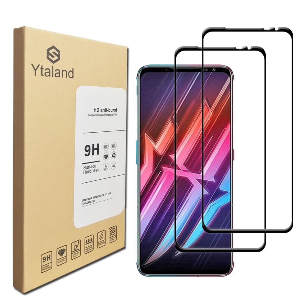 Ytaland for Red Magic 6 / Red Magic 6 Pro/Red Magic 6S Pro Screen Protector, [2 Pack] [ Full Coverage ] [Bubble-Free] [9H Hardness] Tempered Glass Screen Protector For Red Magic 6