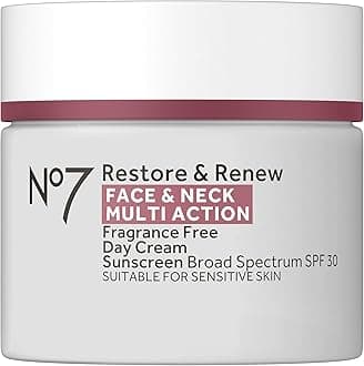 Restore & Renew Multi Action Face & Neck SPF 30 Day Cream - Firming & Hydrating Face Moisturizer with Hyaluronic Acid to Help Reduce the Appearance of Wrinkles - Fragrance-Free (1.69 Fl Oz)