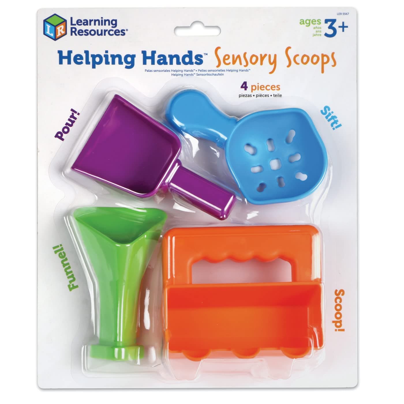 Helping Hands Sensory Scoops, Fine Motor Skills, Sensory Toys for Children, Sensory Toys for Toddlers, Kids Easter Basket Stuffers , Ages 3+,4 Pieces
