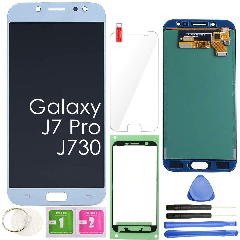 J7 PRO LCD Screen Replacement Touch Display Digitizer Assembly (Blue) for Samsung Galaxy J730 2017 J730G J730F SM-J730F/DSM J730FM/DSM J730G/DS J730GM/DS