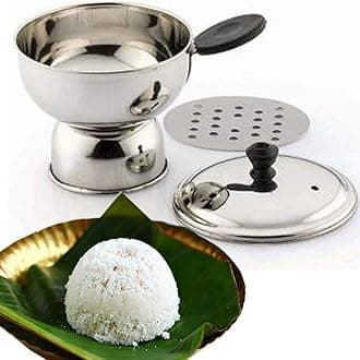 Ananth Store Stainless Steel Chiratta Puttu Maker, Puttu Cooker, Chiratta Maker with Handle Use with Pressure Cooker Puttu Kutti, Puttu Steamer 1 Peice