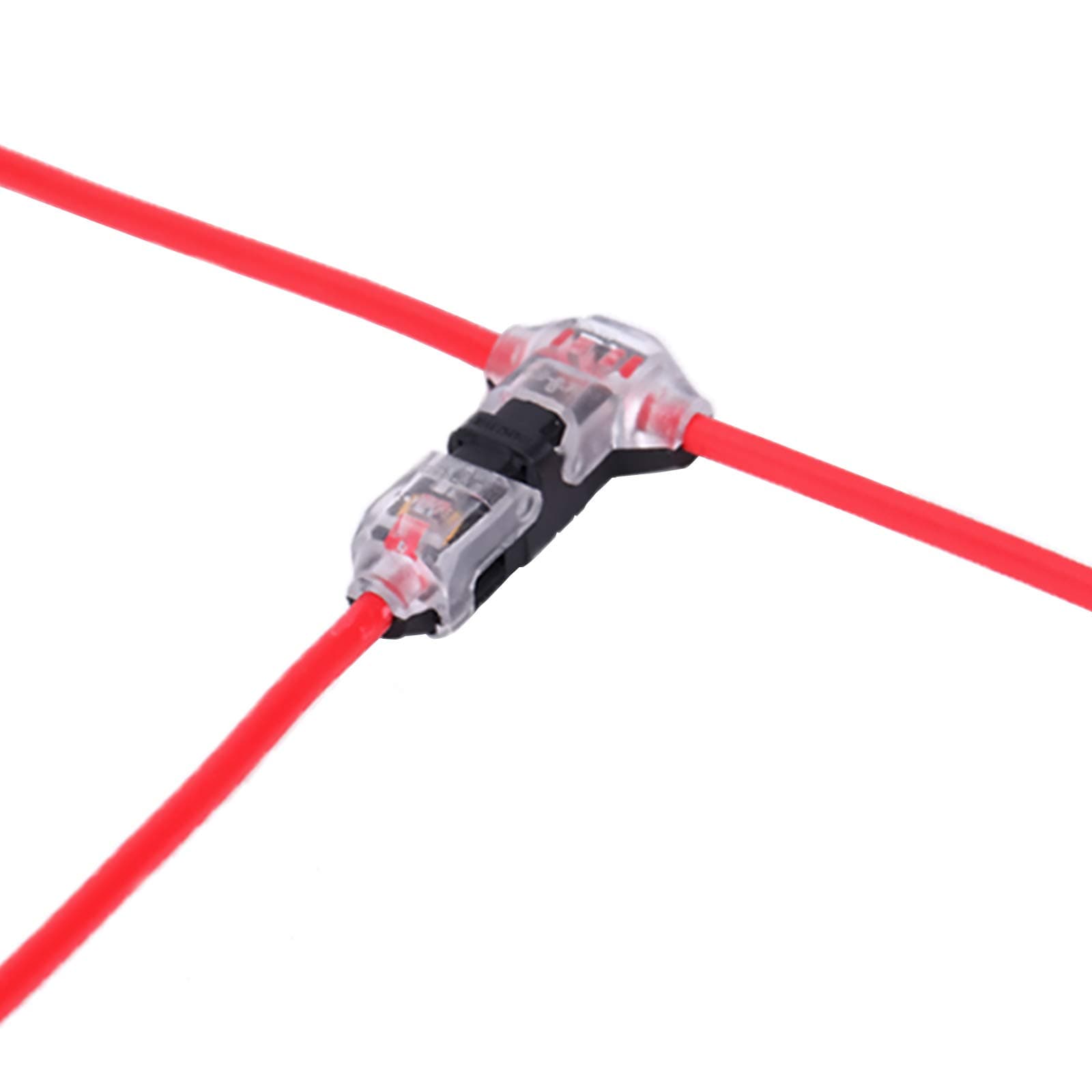 Brightfour Low Voltage Wire splice connectors - Pack of 12 Quick Solderless T Tap Connector 1 Pin,Rock Solid Connector for 24-20 AWG Cable for Vehicle/audio/video/Lighting and Automotive Uses