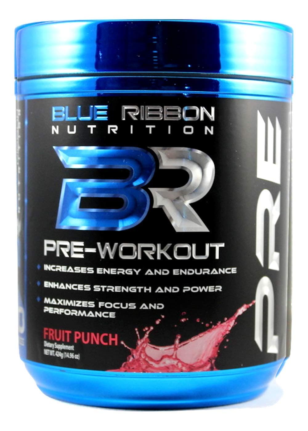 PRE, Highest Quality Pre Workout Powder Supplement (40 Servings). Increases Energy, Strength, Endurance, Focus, Nitric Oxide. 200mg Caffeine and Nootropics (Good for Men & Women) - Fruit Punch