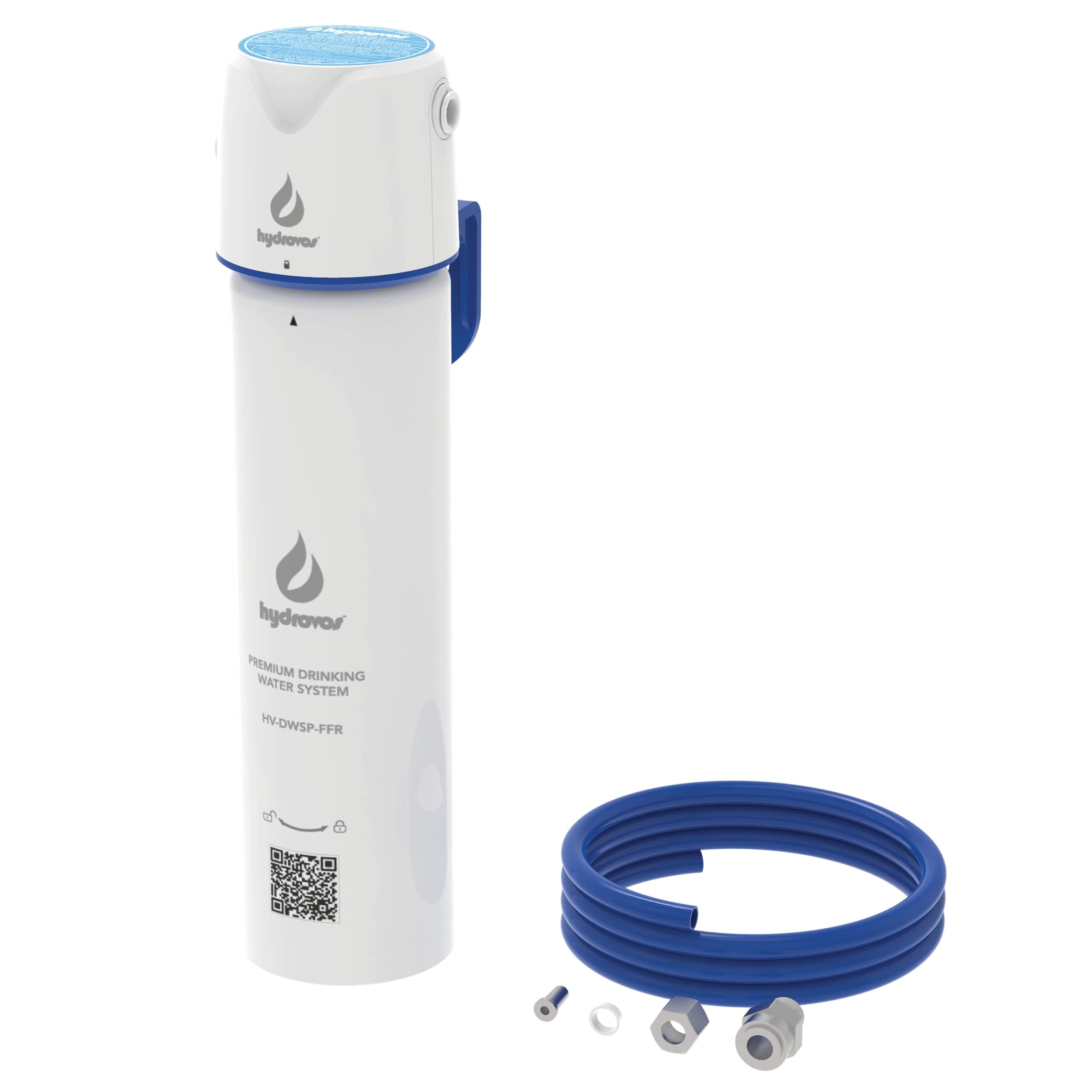 Hydrovos DWSP Premium Microplastic Water Filter, NSF 401/53/42 Under Sink Drinking Water Filtration System, Direct Connect Kitchen/Bathroom Sink, Reduces PFOA, PFOS, Lead, Cysts, Asbestos, Chlorine