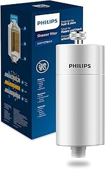 Philips AWP1775 - In-Line Shower Filter - Reduces Chlorine by up to 99 Percent I Easy to Instal I Fits all UK and Eire Shower hoses and taps I White