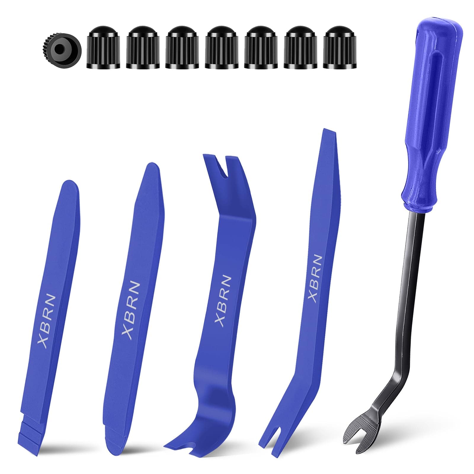 Auto Trim Removal Tool Kit,13 Pcs Car Panel Door Window Tools Kit,Auto Clip Fastener Remover Pry Tool Set Blue