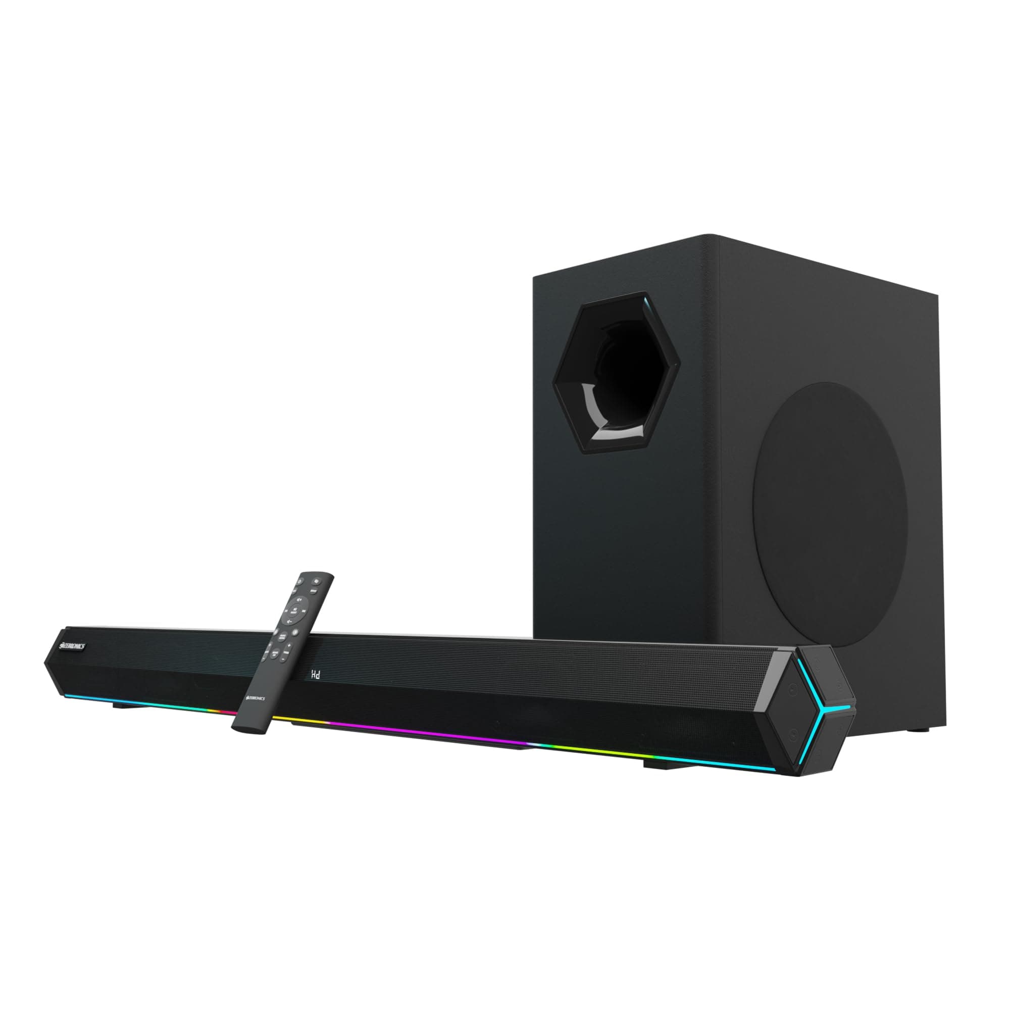 Juke BAR 6100DWS PRO 240W with Multi Connectivity (BT 5.0 | HDMI (ARC) |Optical in | USB | AUX),Wireless Subwoofer,RGB LED Lights, Wall Mountable Sound Bar with Virtual 5.1 and LED Display