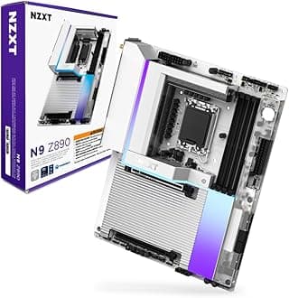 NZXT N9 Z890 - Intel Z890 LGA 1851 ATX Gaming Motherboard for Core Ultra (Series 2) - 20+1+1, DDR5, 5X M.2, PCIe 5.0, Wi-Fi 7, 5GbE, Thunderbolt 4 - RGB, Full-Metal Cover, White PCB