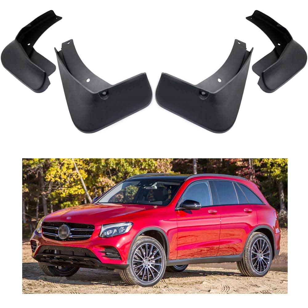 Car Mudguard Mud Flaps Splash Guard Fender Compatible with 2016-2019 Mercedes-Benz GLC 300 AMG-Line, AMG GLC 43 (Models w/Running Boards)