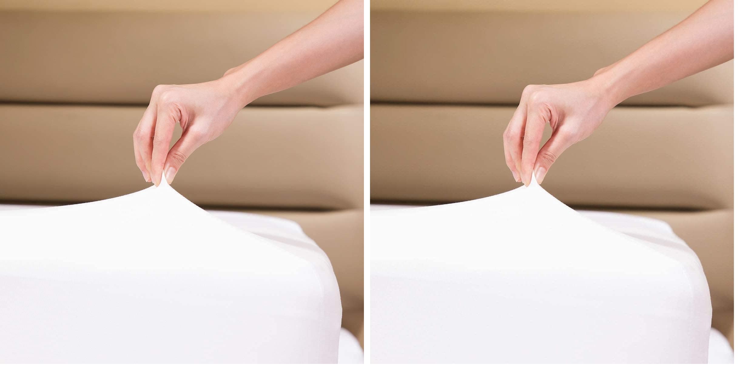 Family Bedding Single Bed Sheets - Deep Fitted Single Sheet - Soft Jersey 100% Cotton 4 Way Stretch White Bedding - Shrinkage and Fade Resistant. (Single (100x200cm), White). (Pack of 2)