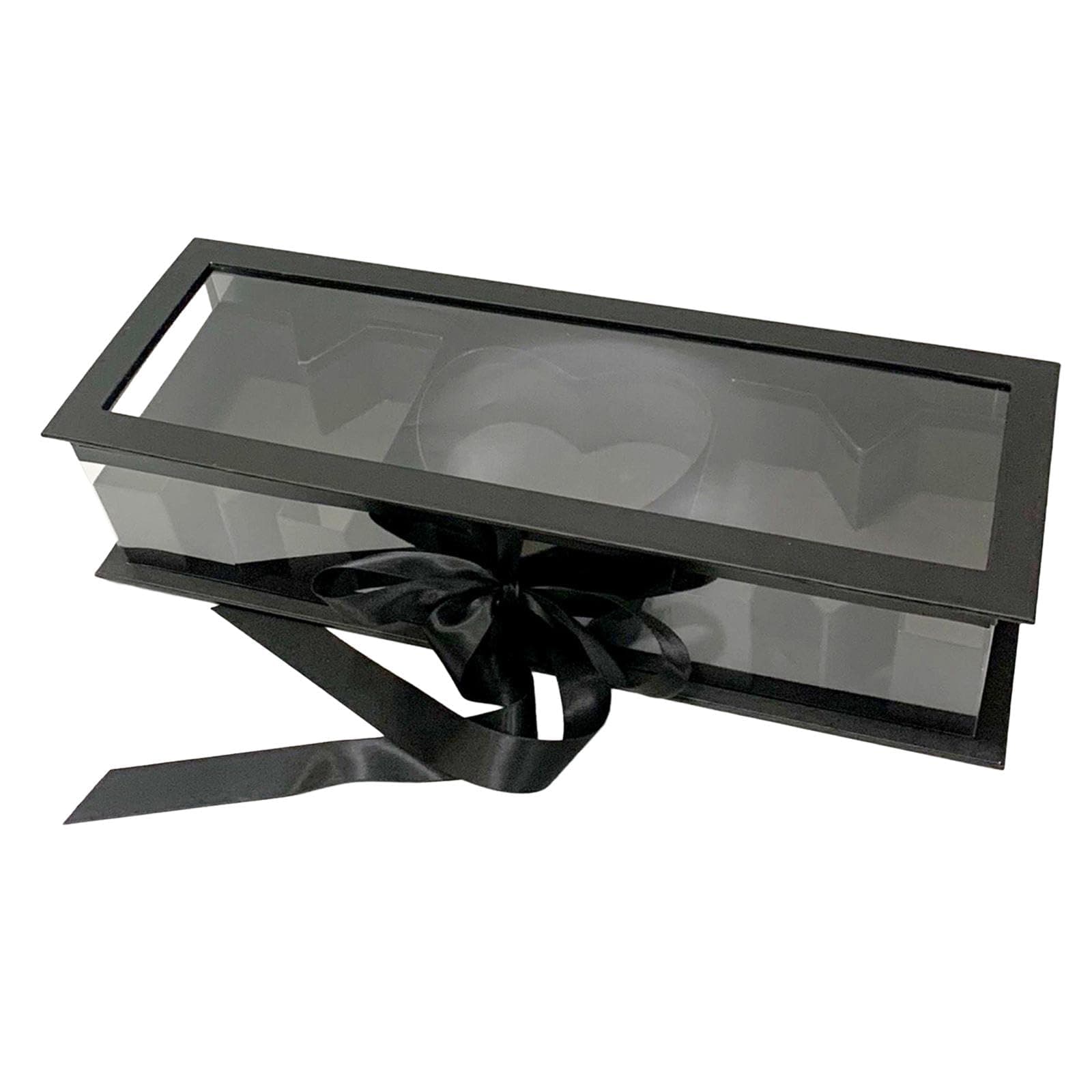 Mom Letter Shaped Empty Flower Box Fillable Gift Box Decorative Flower Soap Box for DIY Decor Anniversary, Black, 44.5cmx15.5cmx9.7cm