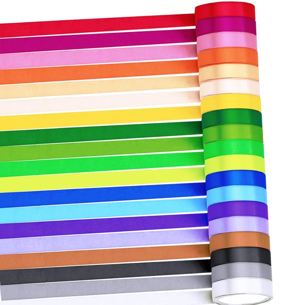 19 Rolls Satin Ribbons Bulk