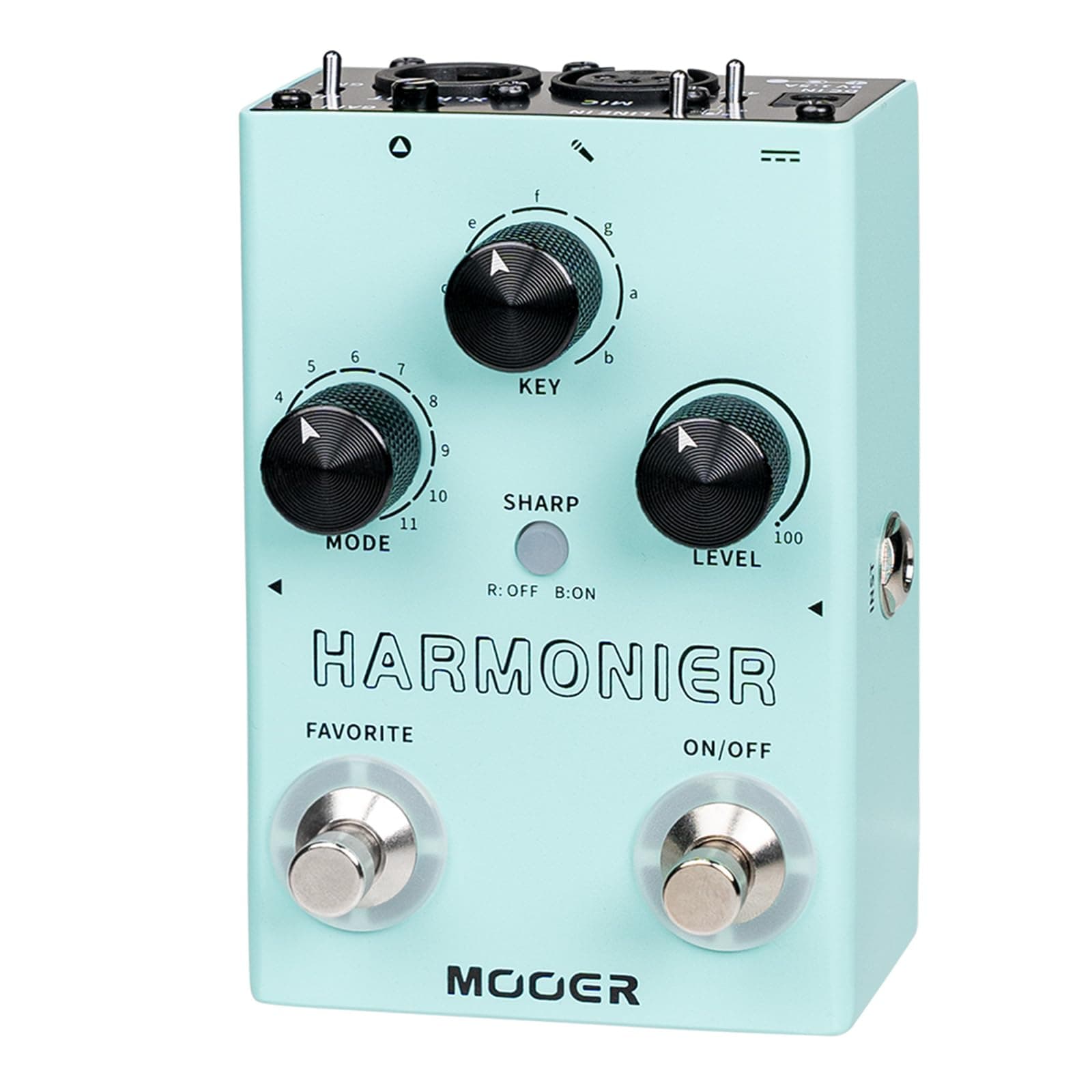 MOOER Harmonier Vocal Effects Processor Guitar Voice Pedal Vocal Stompbox Microphone Amplifier for Live Singing Streaming Recording (MVP2)