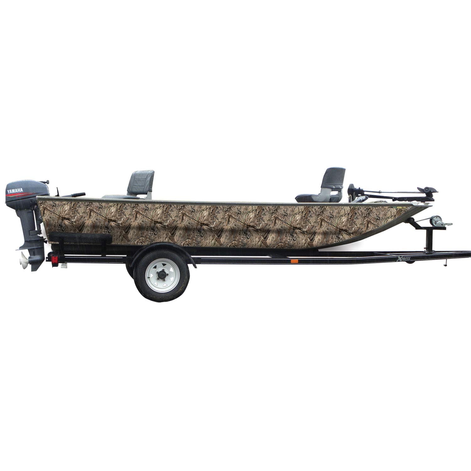 Duck Blind Camo Boat Wrap Kit - Easy to Install Vinyl Wrap with Matte Finish - 18" x 16' Kit