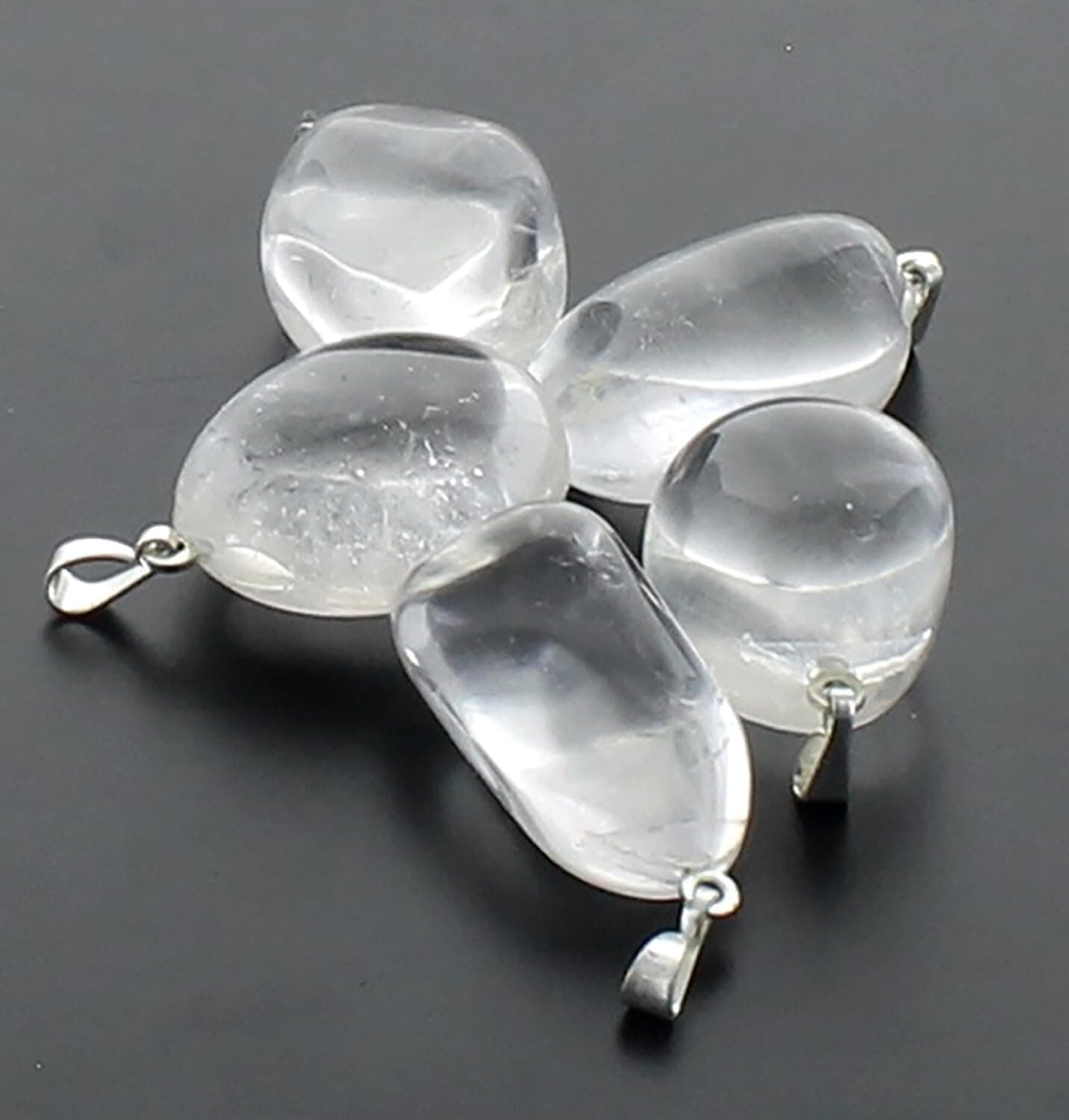 Pendentif pierre roulée - Cristal roche