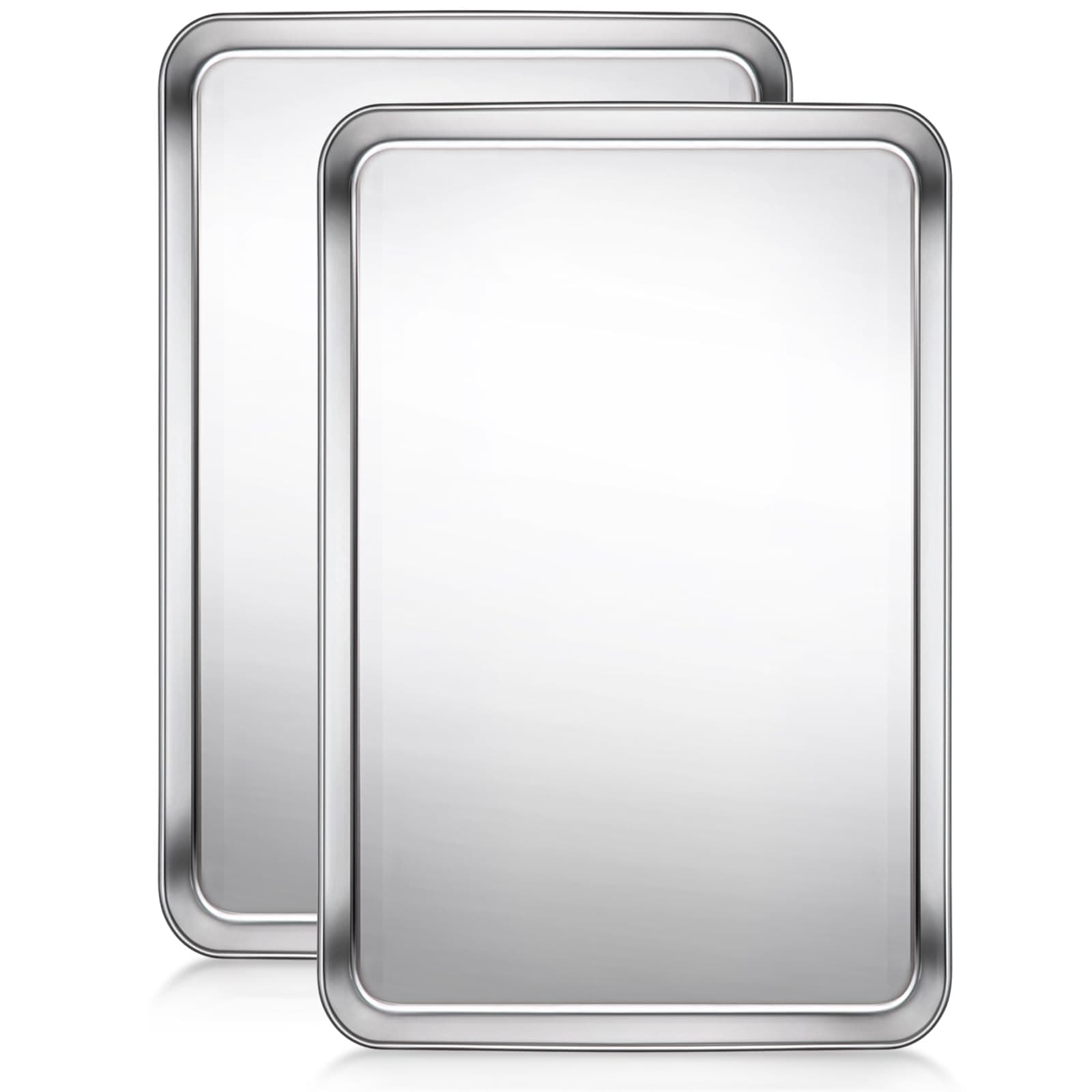 Baking Sheet, Cookie Sheet, Stainless Steel Baking Pan, 2 Piece-19.6''x 13.8'' x 1.2'', Large Sheet Pan for Oven, Baking Tray for Baking&Roasting, Nonstick&Nontoxic&Easy Clean
