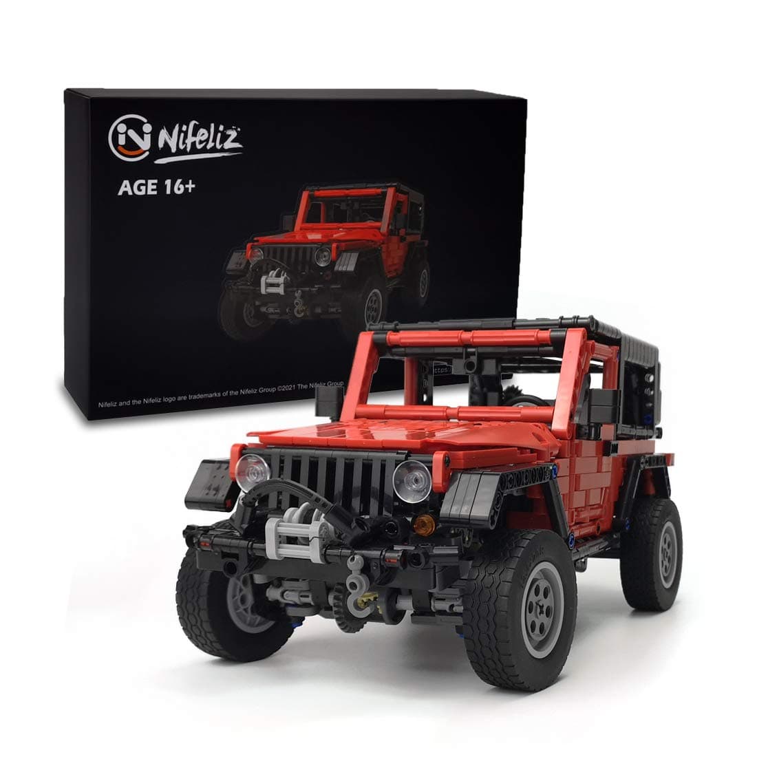 NifelizMini Off-Road Car Wrange MOC Technique Building Blocks and Engineering Toy, Adult Collectible Model Cars Kits to Build, 1:14 Scale Truck Model (1287 Pieces)