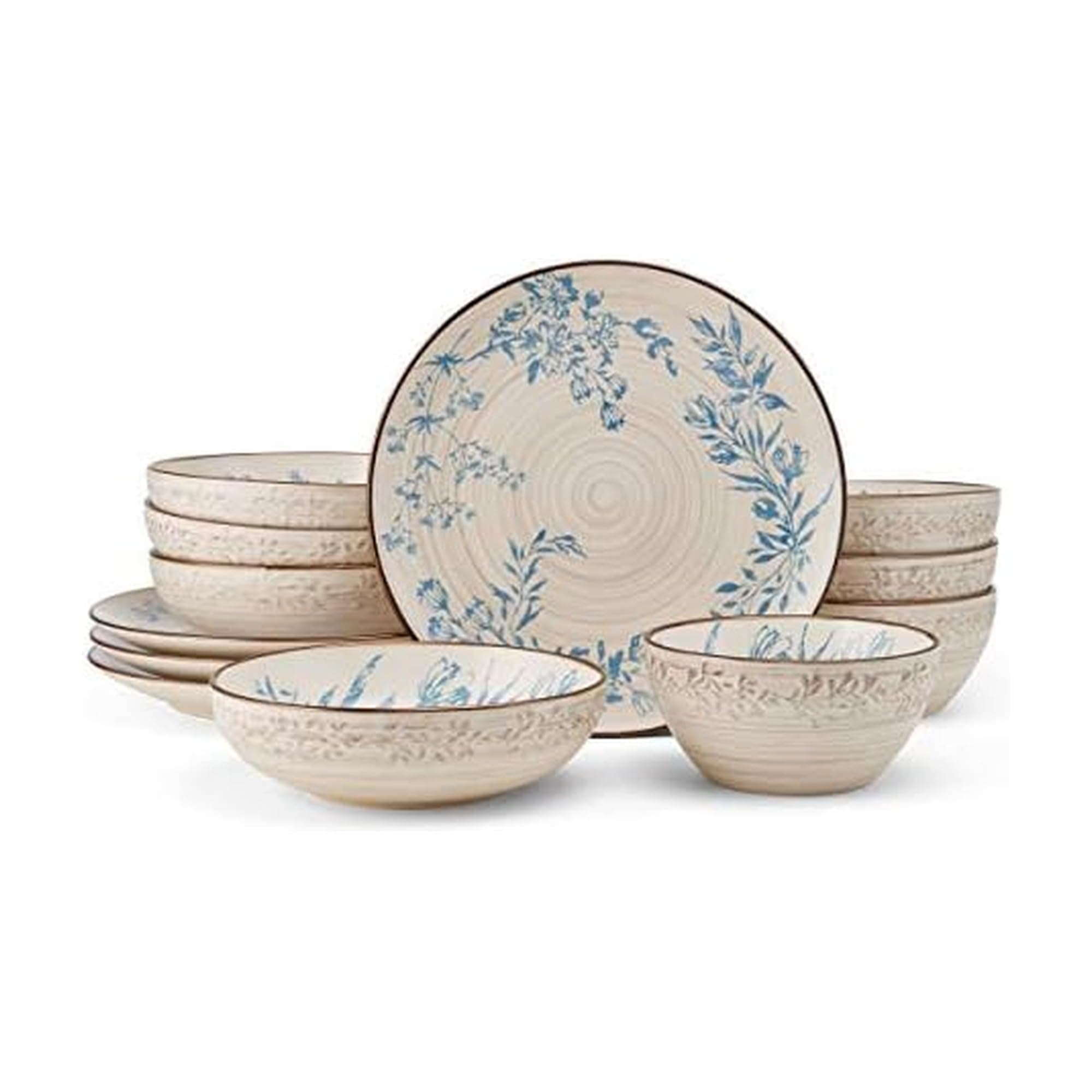 Bella 12 Piece Dinnerware Set, Service For 4, Multicolor